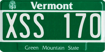 VT license plate XSS170