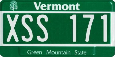 VT license plate XSS171