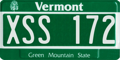 VT license plate XSS172