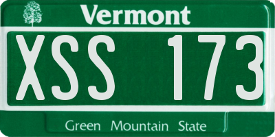 VT license plate XSS173