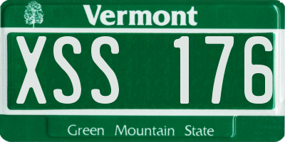 VT license plate XSS176