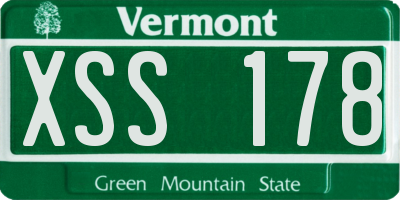 VT license plate XSS178