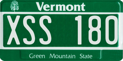 VT license plate XSS180