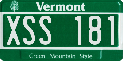 VT license plate XSS181