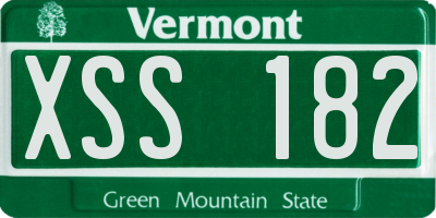 VT license plate XSS182