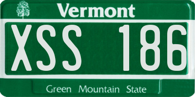 VT license plate XSS186