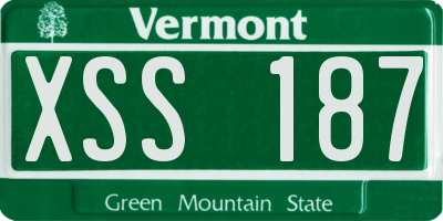 VT license plate XSS187