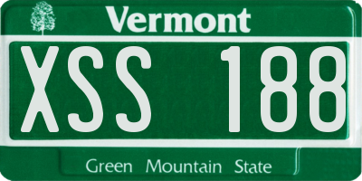 VT license plate XSS188