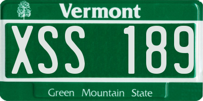 VT license plate XSS189