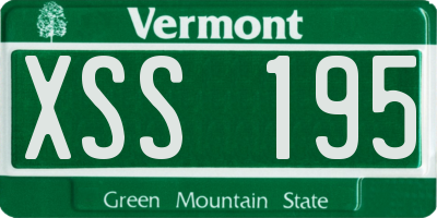 VT license plate XSS195