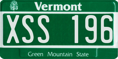 VT license plate XSS196