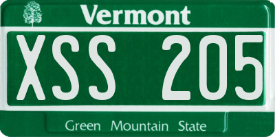 VT license plate XSS205