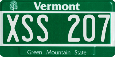 VT license plate XSS207