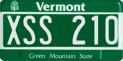 VT license plate XSS210