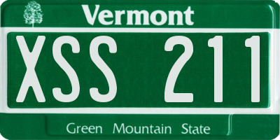VT license plate XSS211