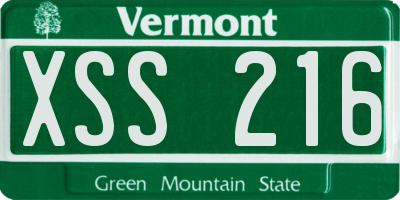 VT license plate XSS216