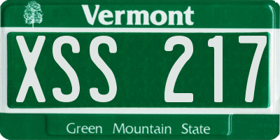 VT license plate XSS217