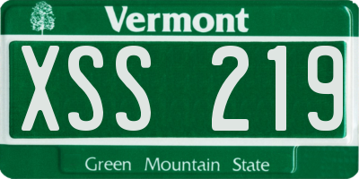 VT license plate XSS219
