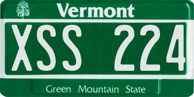 VT license plate XSS224