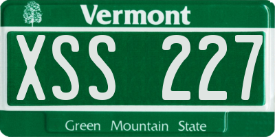 VT license plate XSS227