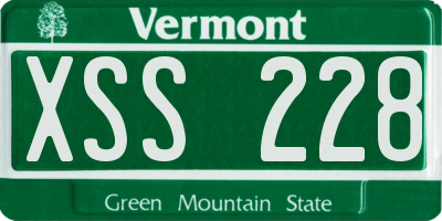 VT license plate XSS228