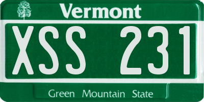 VT license plate XSS231