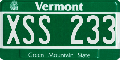 VT license plate XSS233