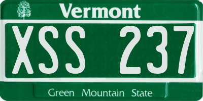 VT license plate XSS237
