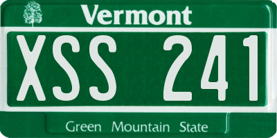 VT license plate XSS241