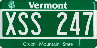 VT license plate XSS247