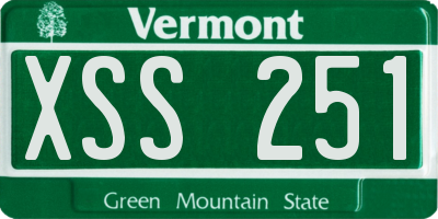 VT license plate XSS251