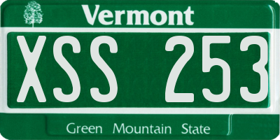 VT license plate XSS253