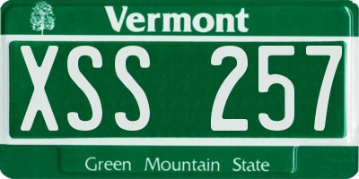VT license plate XSS257