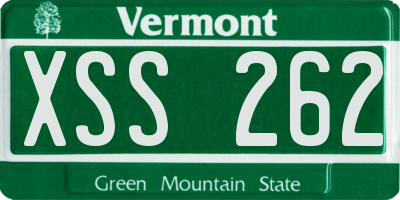 VT license plate XSS262