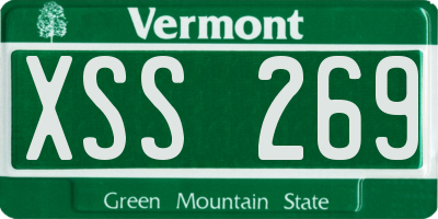 VT license plate XSS269