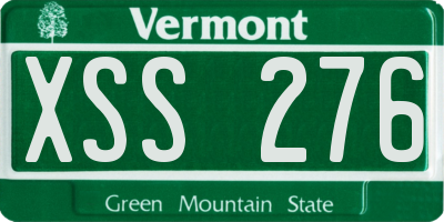 VT license plate XSS276