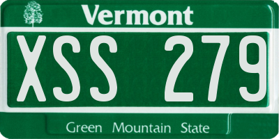 VT license plate XSS279