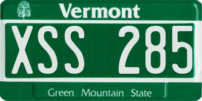 VT license plate XSS285