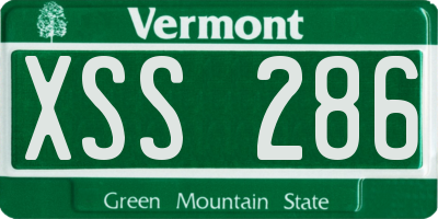 VT license plate XSS286