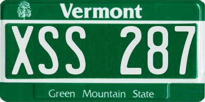 VT license plate XSS287