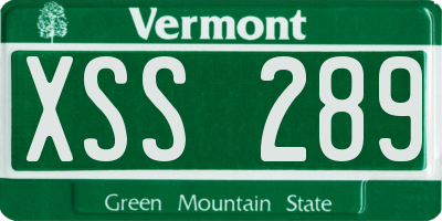 VT license plate XSS289