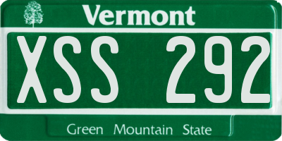 VT license plate XSS292