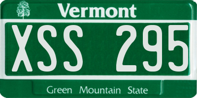 VT license plate XSS295