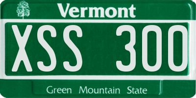 VT license plate XSS300