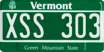 VT license plate XSS303