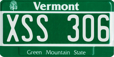 VT license plate XSS306