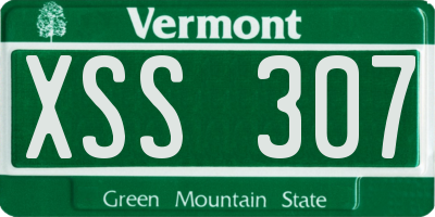 VT license plate XSS307