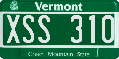 VT license plate XSS310