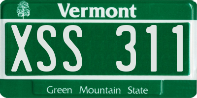 VT license plate XSS311