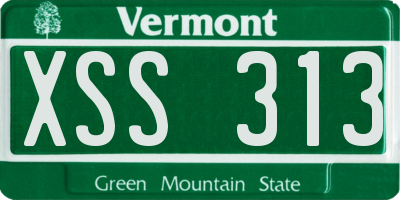 VT license plate XSS313